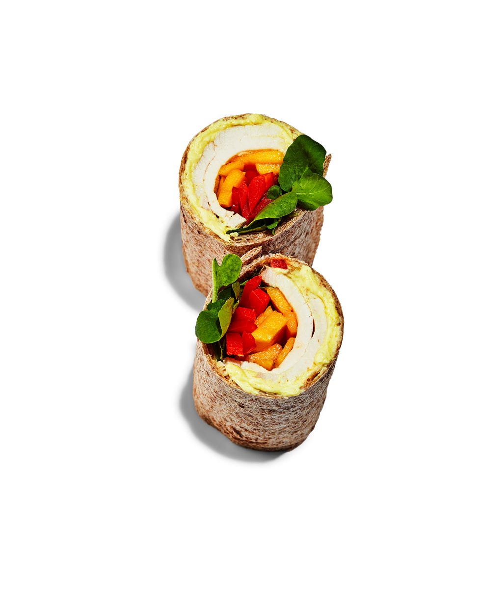 sandwich using thanksgiving turkey leftovers mango curry wrap food styling by tyna hoang prop styling by summer moore at honey artists