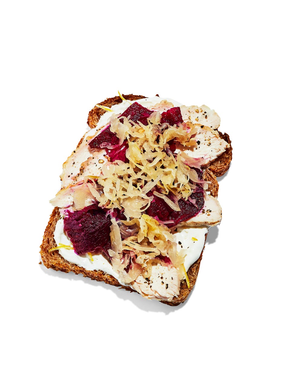 sandwich using thanksgiving turkey leftovers beet master food styling by tyna hoang prop styling by summer moore at honey artists
