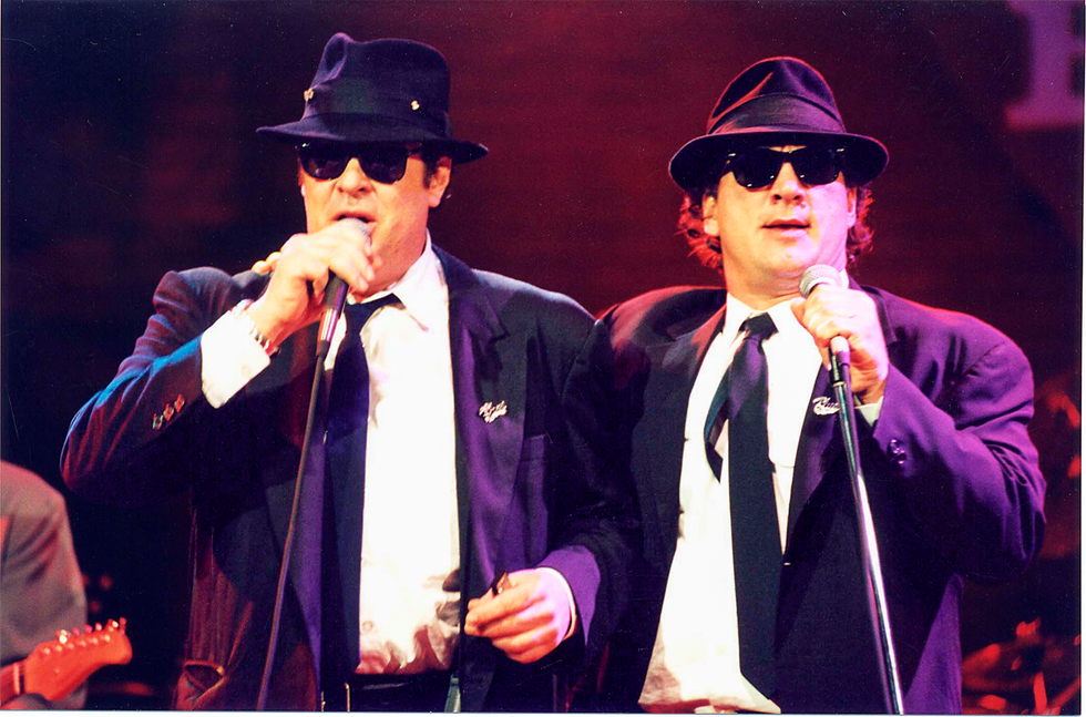 dan aykroyd and jim belushi during house of blues chicago celebrates john belushi's birthday at house of blues in chicago, illinois, united states photo by jeff kravitzfilmmagic, inc