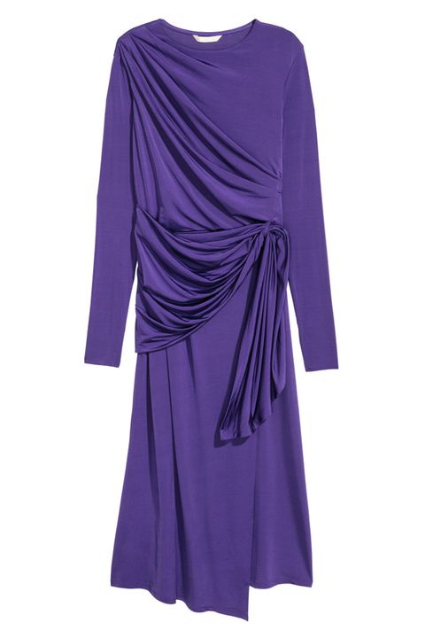 Clothing, Purple, Violet, Dress, Day dress, Cocktail dress, Sleeve, Magenta, Cover-up, Wrap, 