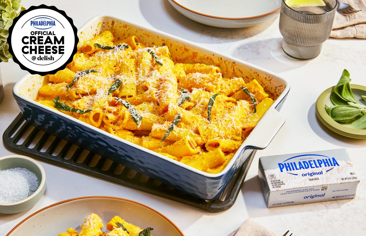 preview for Philadelphia x Delish: Baked Pumpkin, Sage, And Philly Cream Cheese Pasta
