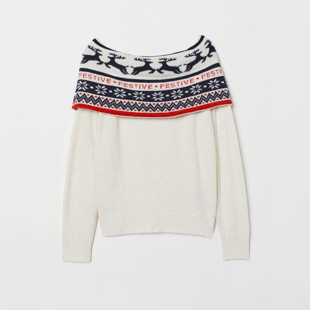 Off the clearance shoulder xmas jumper