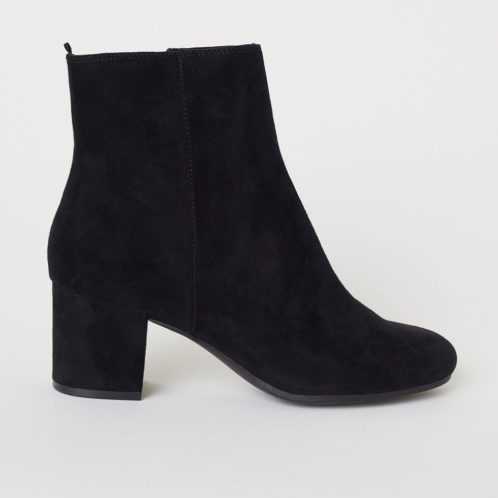 Footwear, Black, Shoe, Leather, Boot, Suede, High heels, 