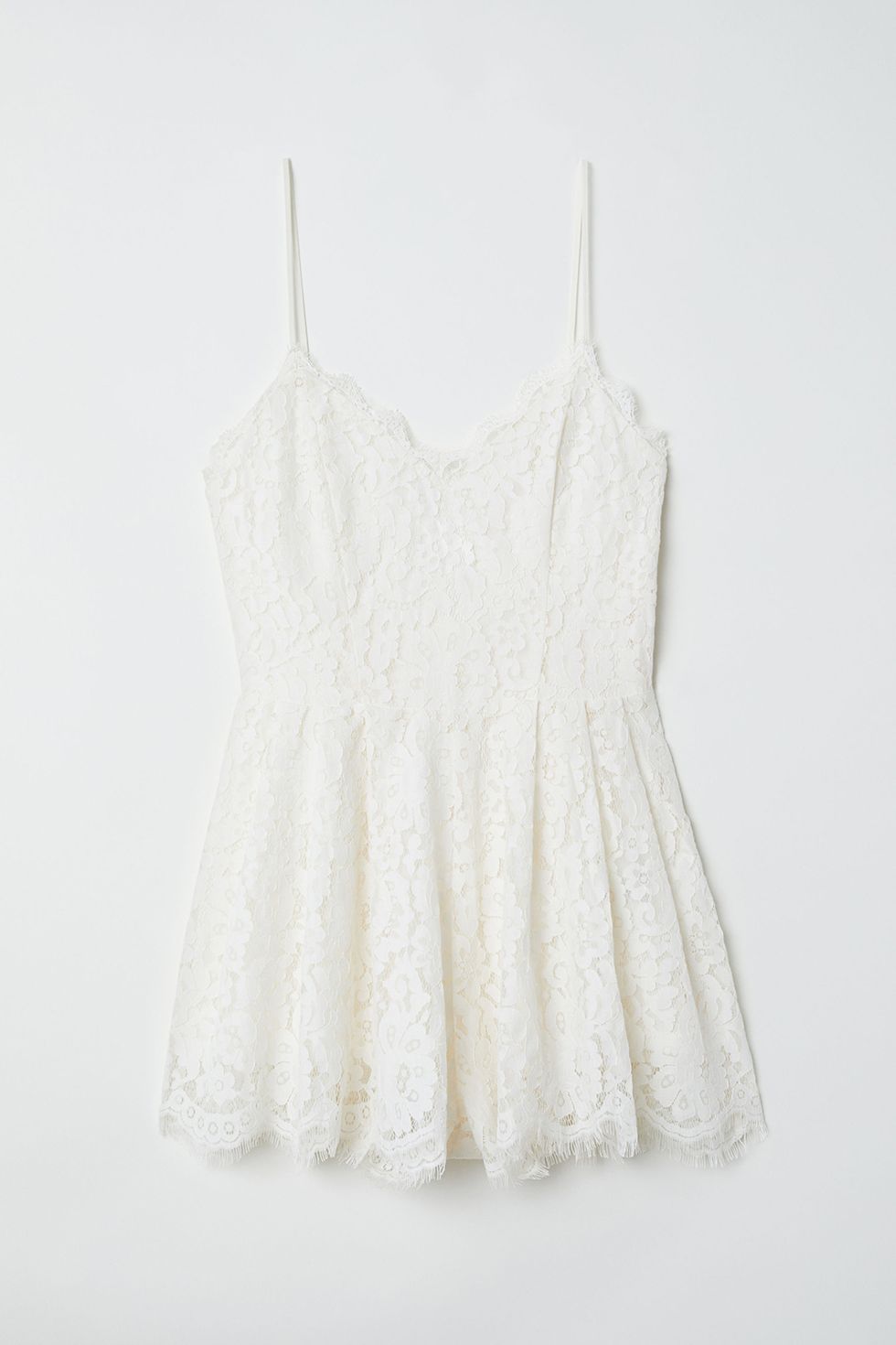 White, Clothing, Dress, Lace, Outerwear, camisoles, One-piece garment, Day dress, Blouse, Beige, 