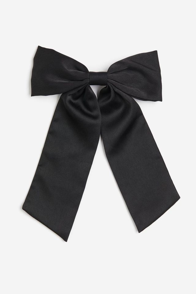a black bow tie
