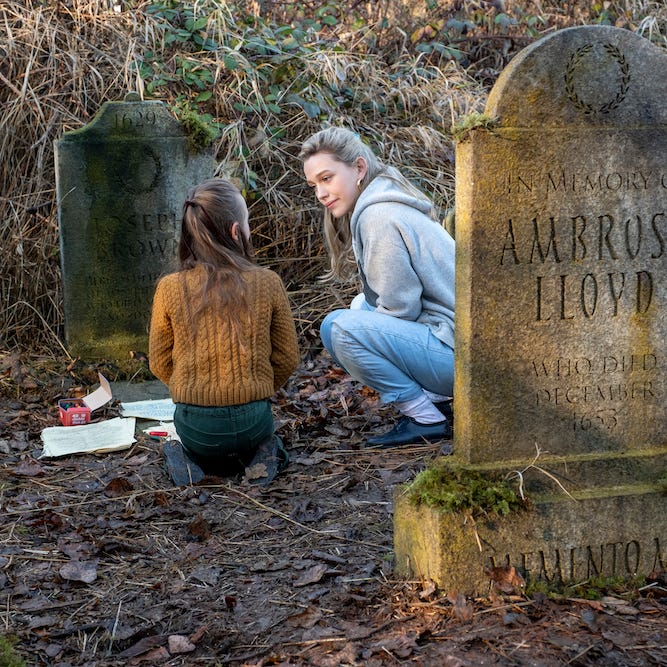 the haunting of bly manor l to r amelie smith as flora and victoria pedretti as dani in the haunting of bly manor cr eike schroternetflix © 2020