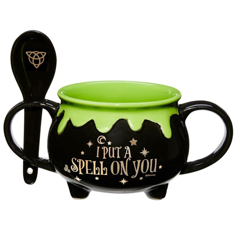 hocus pocus halloween cauldron soup mug with spoon