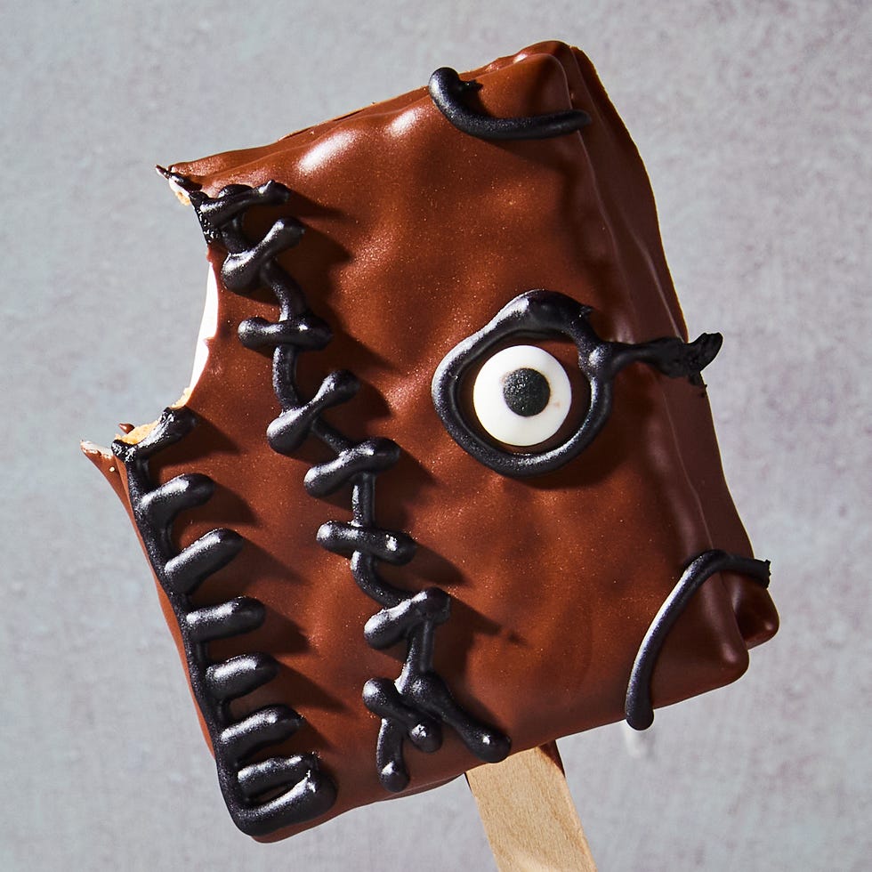chocolate pops with candy eyes