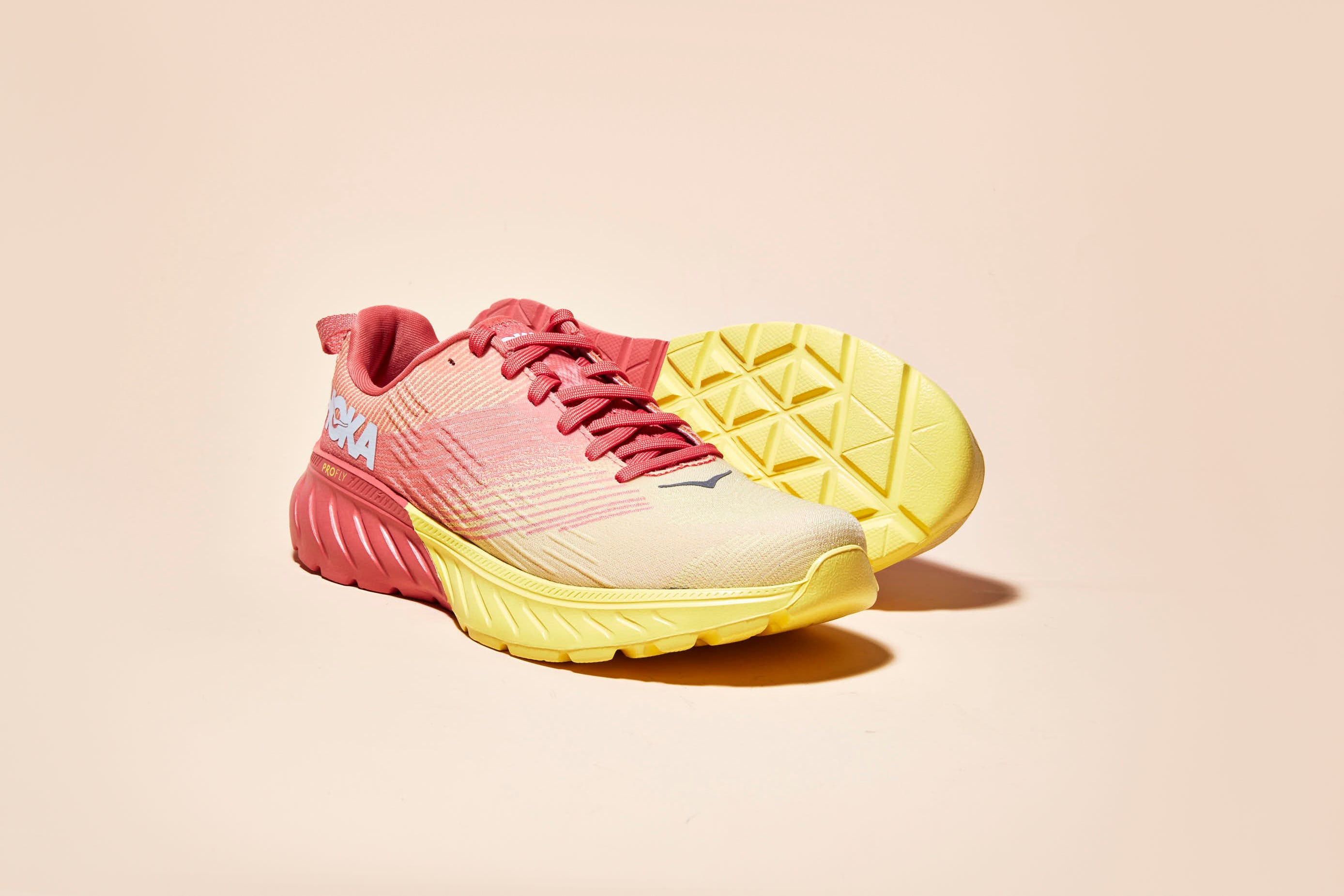 Footwear, Yellow, Pink, Shoe, Athletic shoe, 