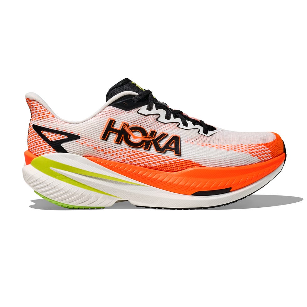 las hoka mach x3 para hombre en color naranja