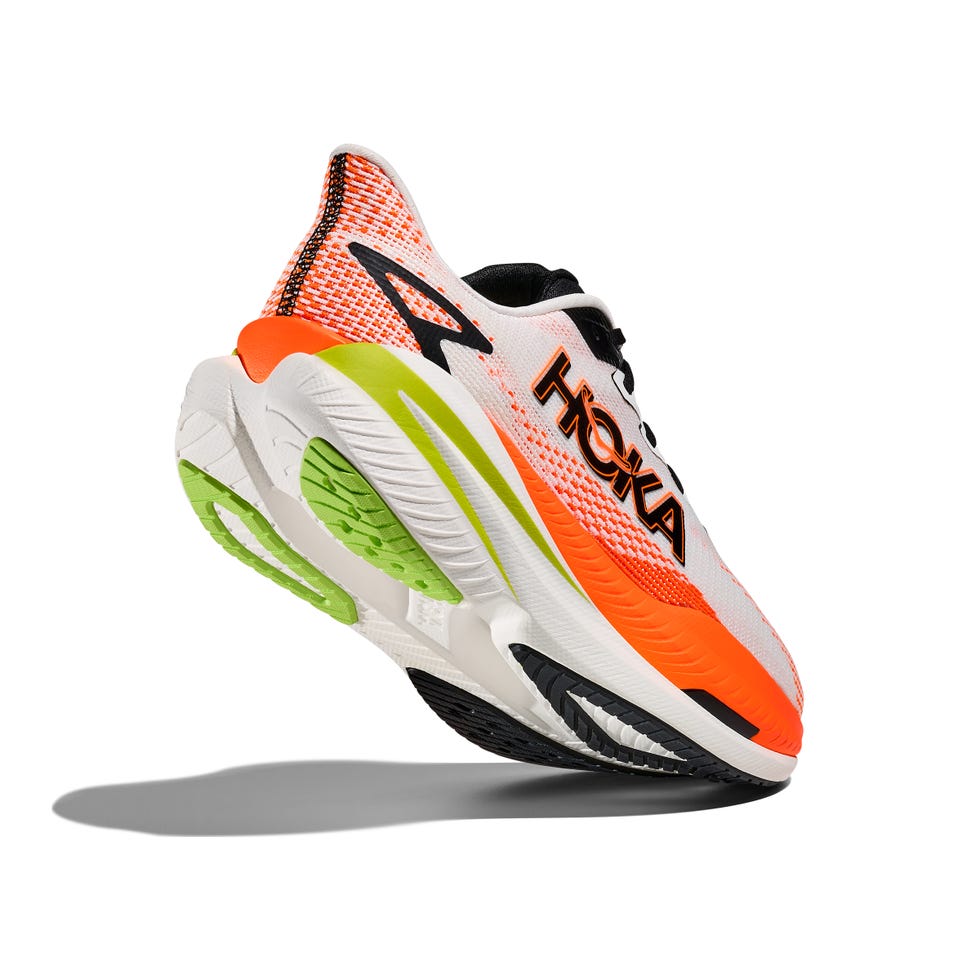 las hoka mach x3 en color naranja para hombre
