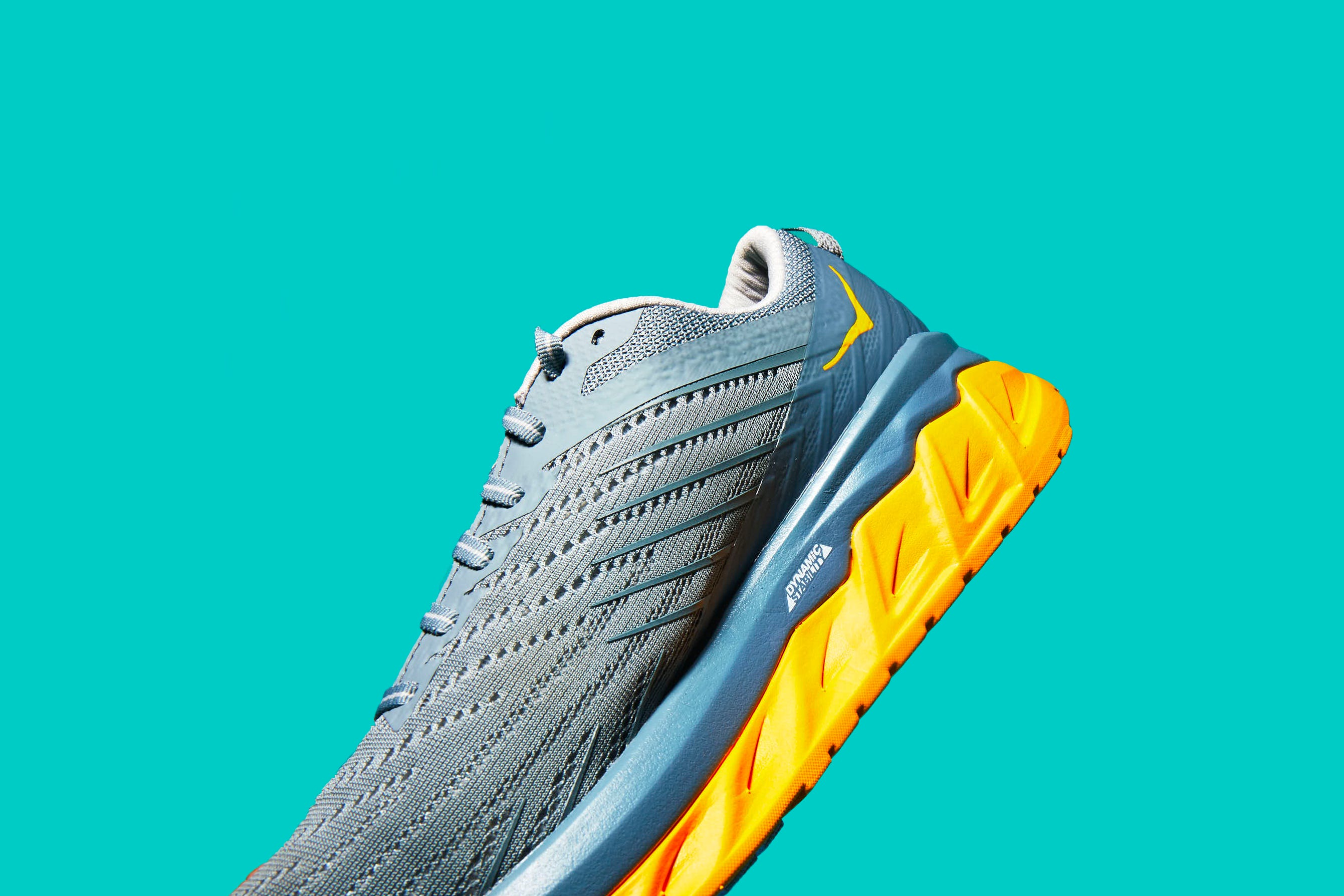 Footwear, Shoe, Yellow, Blue, Running shoe, Green, Aqua, Turquoise, Outdoor shoe, Orange, 