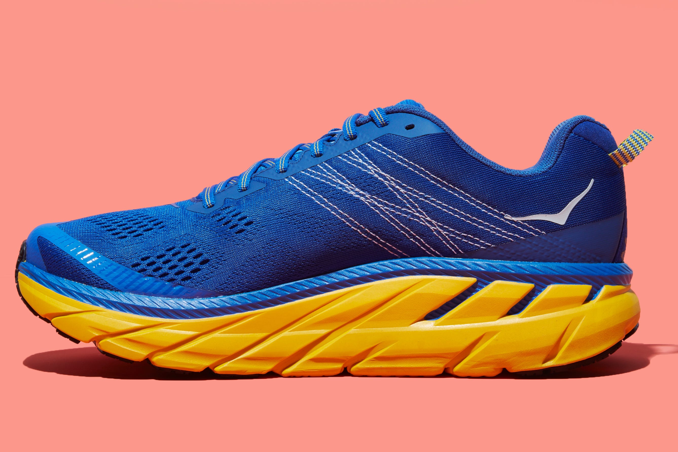 Shoe, Footwear, Outdoor shoe, Blue, Running shoe, Walking shoe, Yellow, Cobalt blue, Electric blue, Orange, 