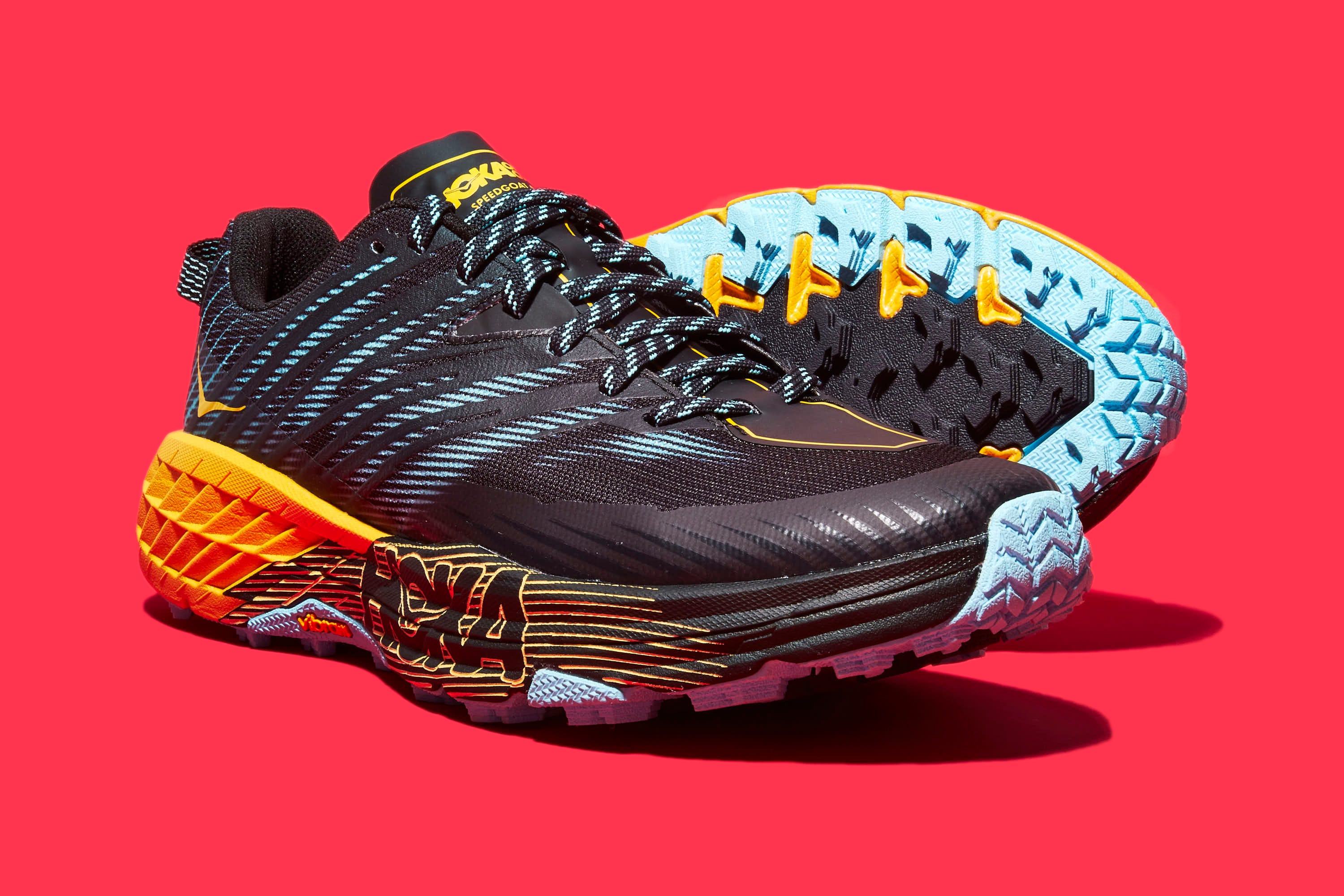 Footwear, Shoe, Orange, Running shoe, Yellow, Outdoor shoe, Athletic shoe, Sneakers, Hiking boot, Walking shoe, 