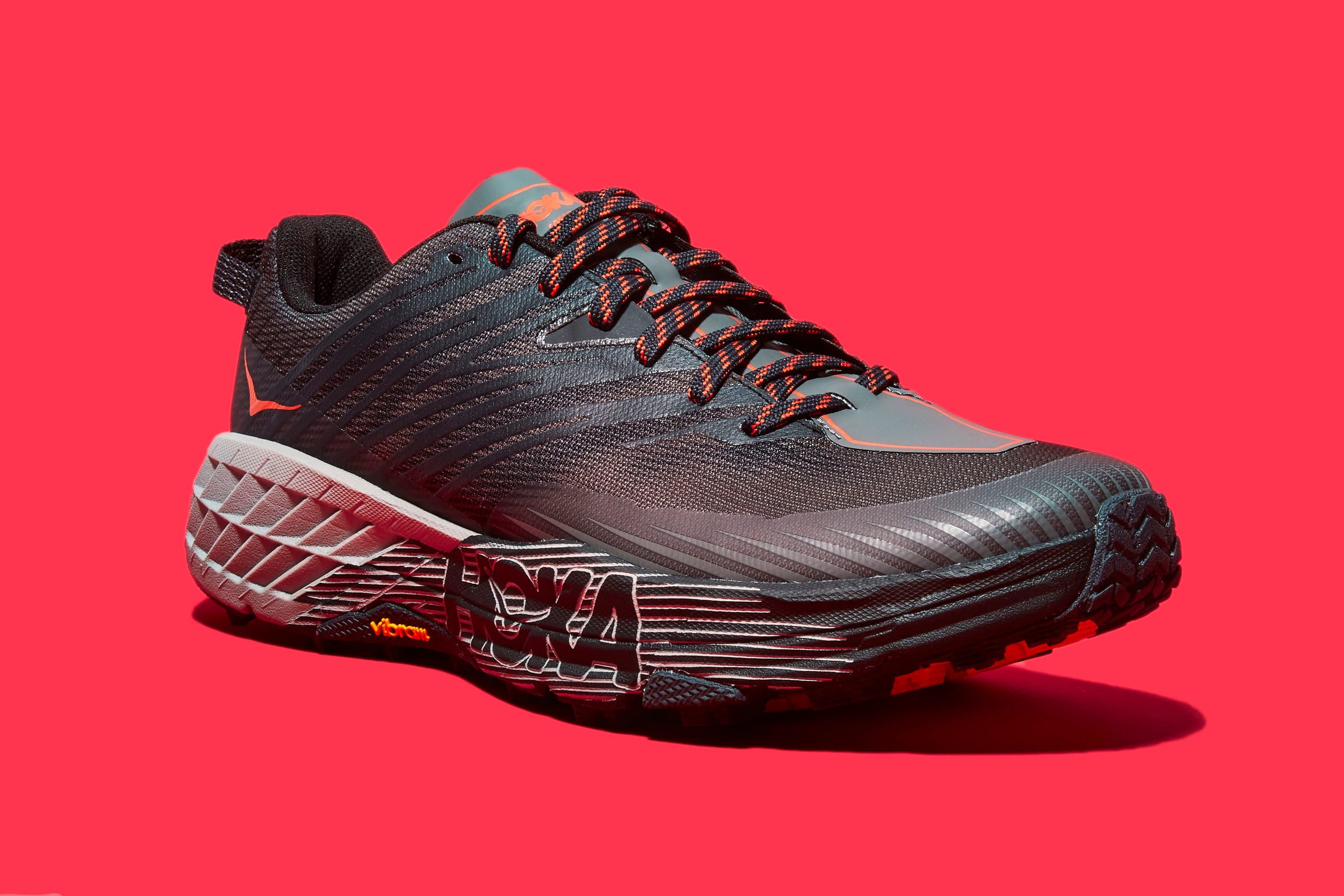 Shoe, Footwear, Red, Outdoor shoe, Brown, Running shoe, Athletic shoe, Walking shoe, Sneakers, Hiking shoe, 