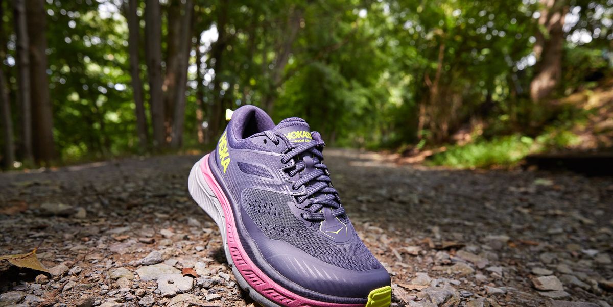 Hoka Pink Gaviota 4 Black Grey Men Trail Running Sports Shoe | Most ...