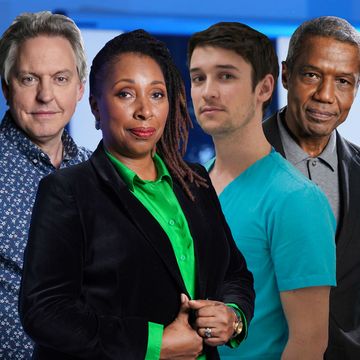 photoshop of holby city characters sacha levy, max mcgerry, cameron dunn and ric griffin