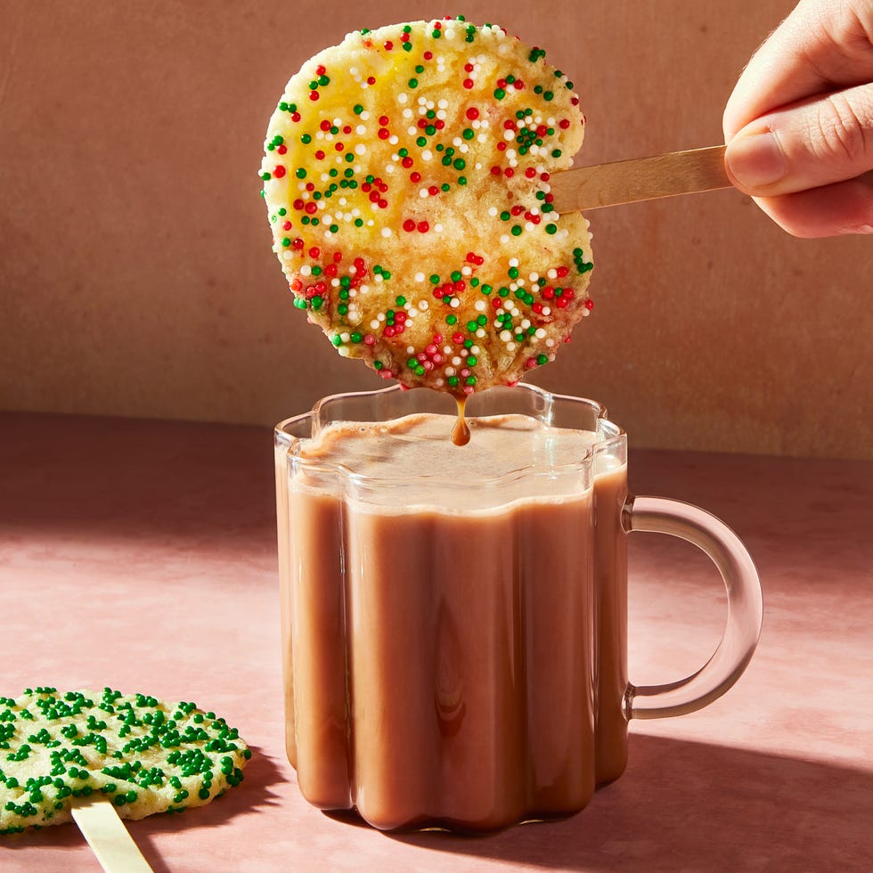 sugar cookies with sprinkles on sticks