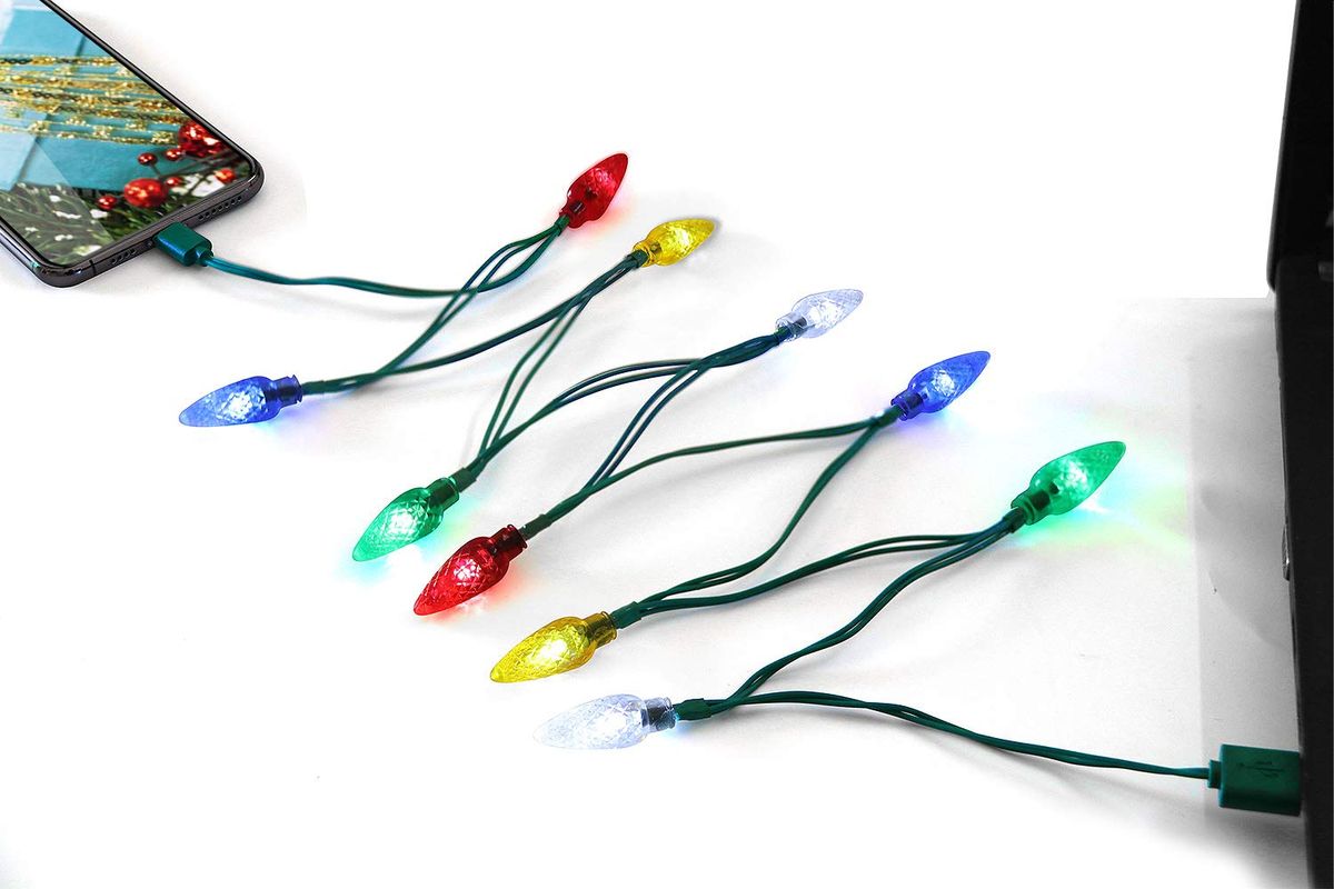 christmas light phone charging cable