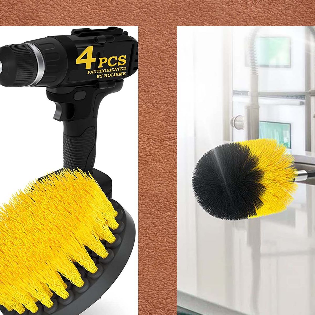 Clean Grout like a Pro using the THE EDGE BRUSH  New Product from  Drillbrush Power Scrubber 
