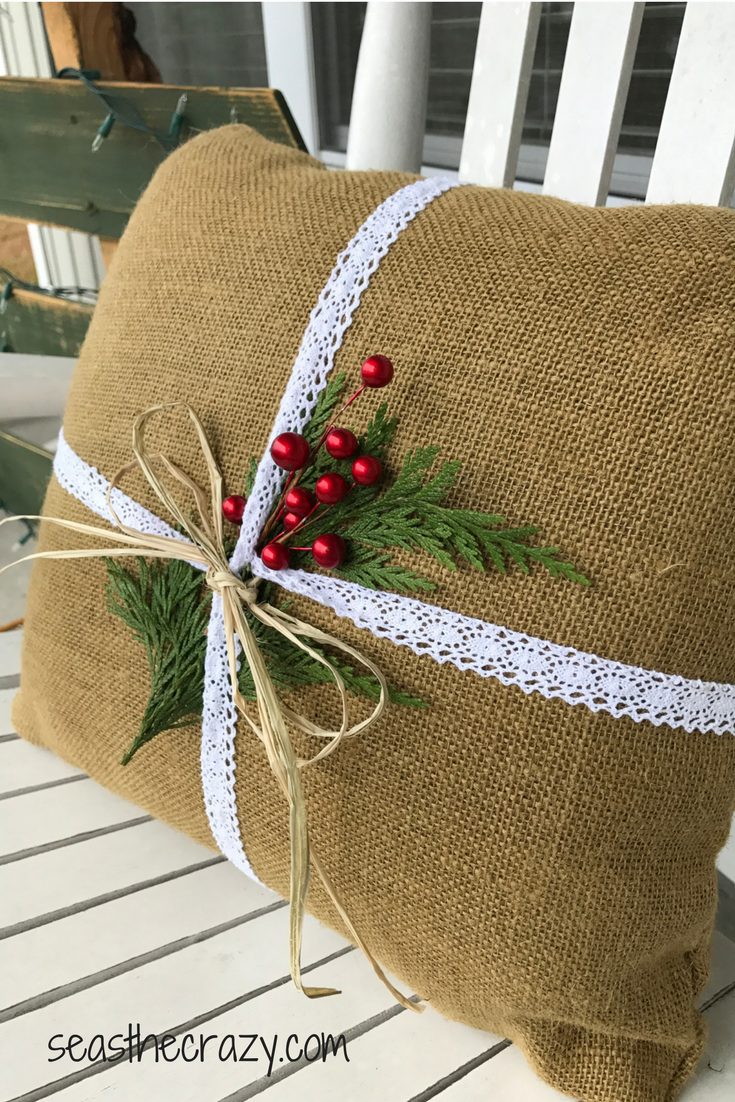 holly pillow outdoor christmas decoration