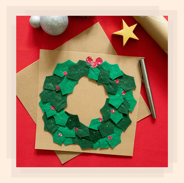 holly wreath card holly wreath card