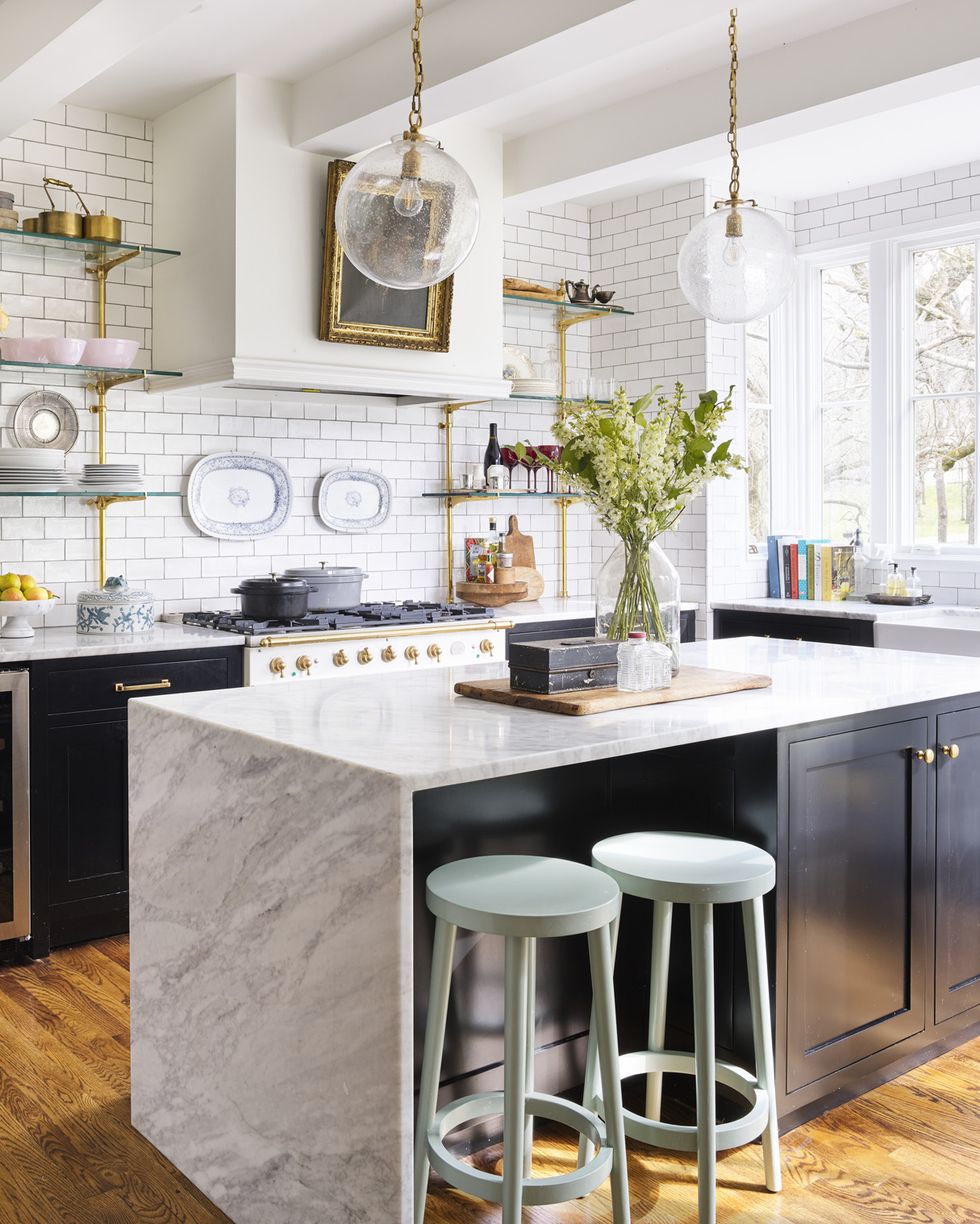 holly williams' black and white tennessee kitchen