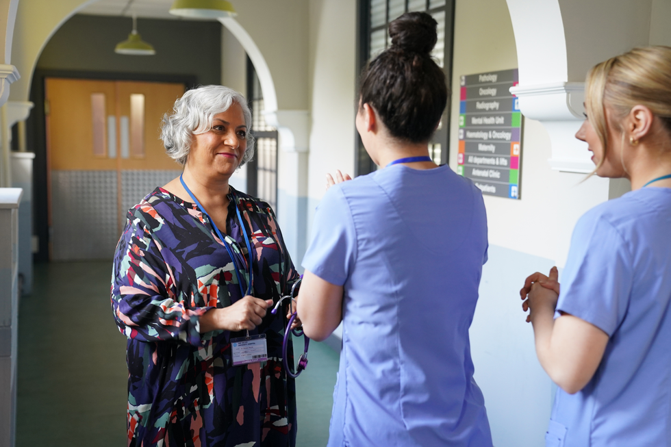 misbah maalik, cleo mcqueen and peri lomax in hollyoaks