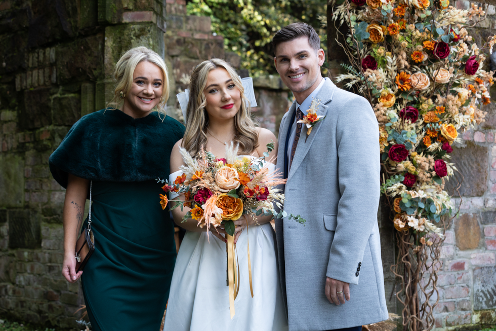 leela dexter, peri lomax and ste hay in hollyoaks