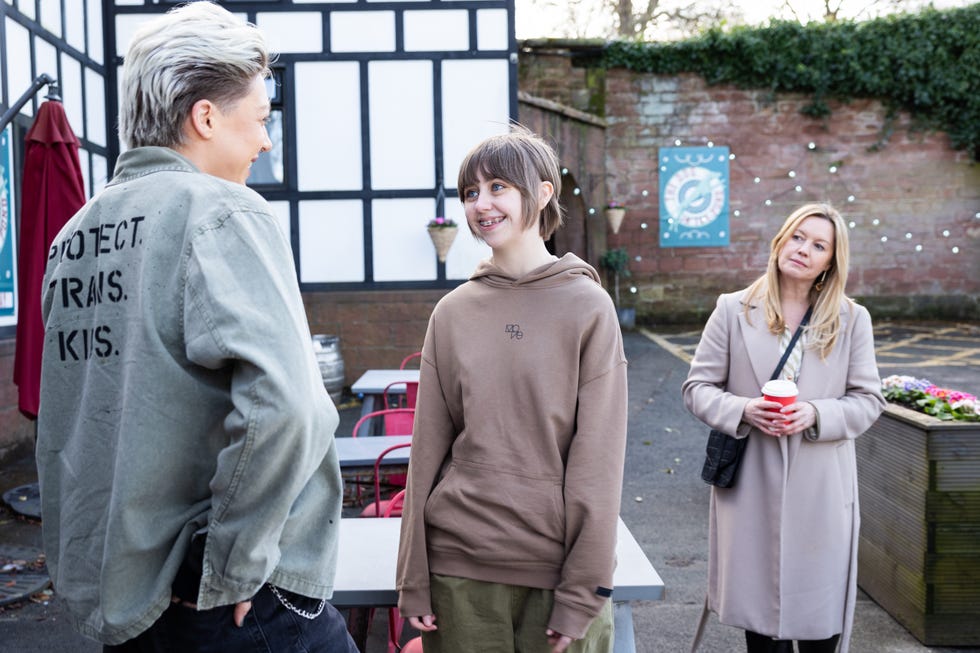 matt, ro hutchinson and diane hutchinson in hollyoaks