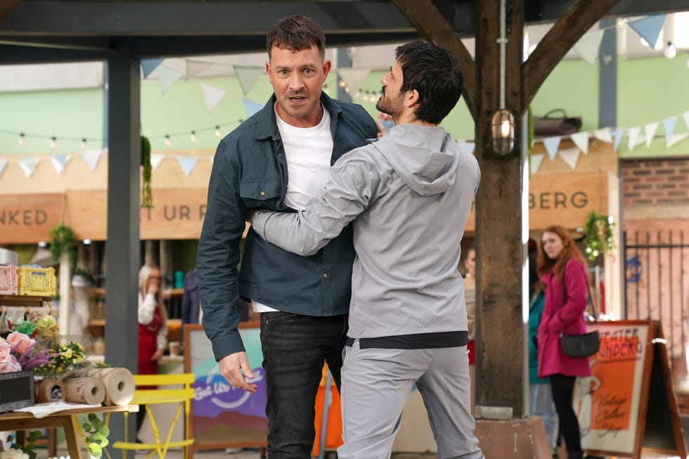 darren osborne and dodger savage in hollyoaks