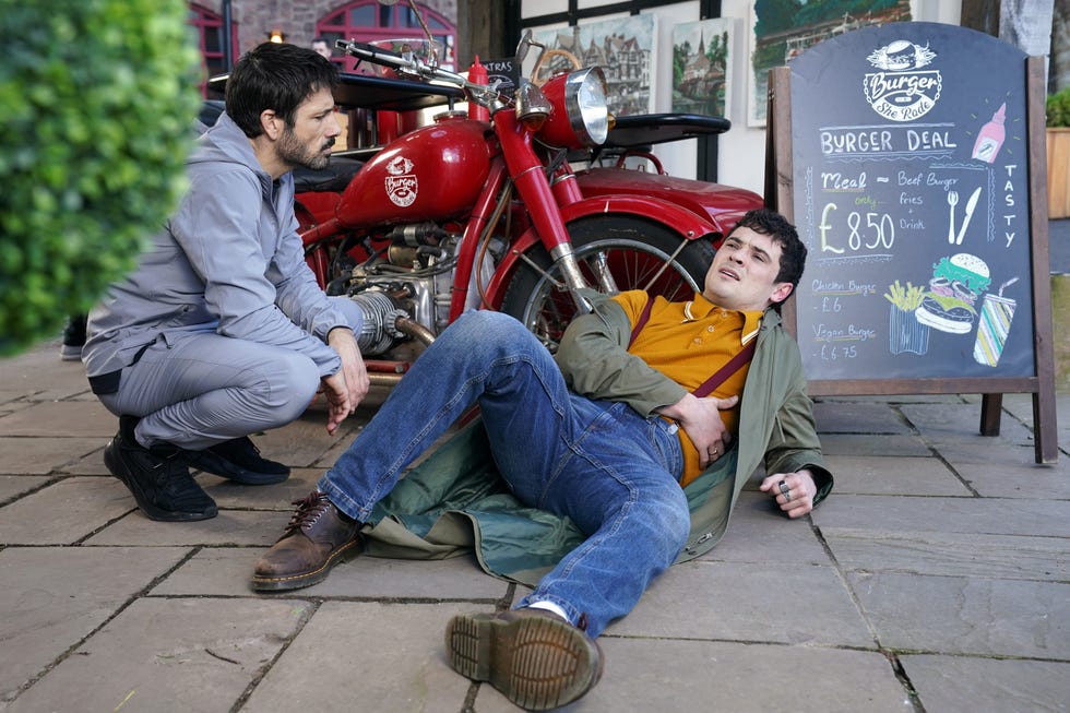 dodger savage and rex gallagher in hollyoaks