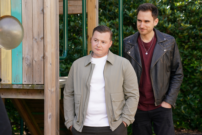 Hollyoaks brothers share fun snap amid on-screen rift