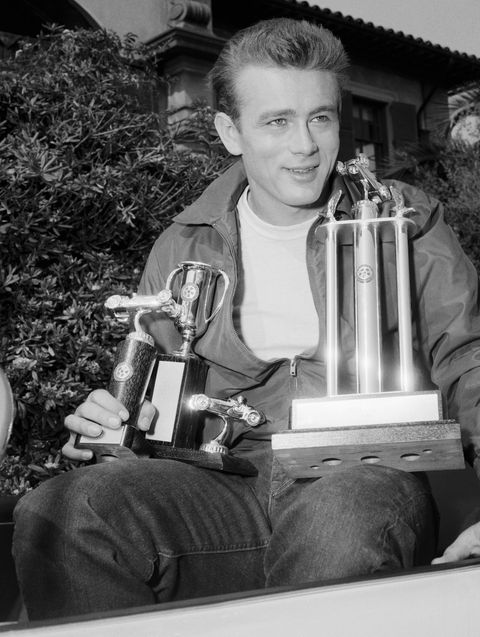 james dean holding racing trophy palm springs