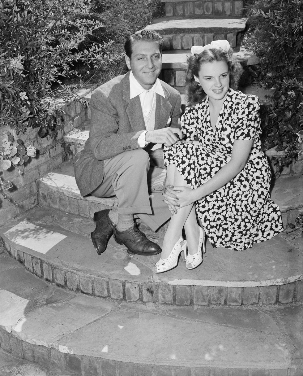 Judy Garland Outside with Fiance David Rose