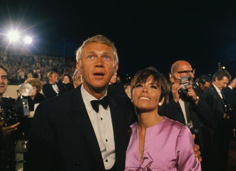Steve McQueen and His Wife Neile Adams Attending the 1967 Academy Awards