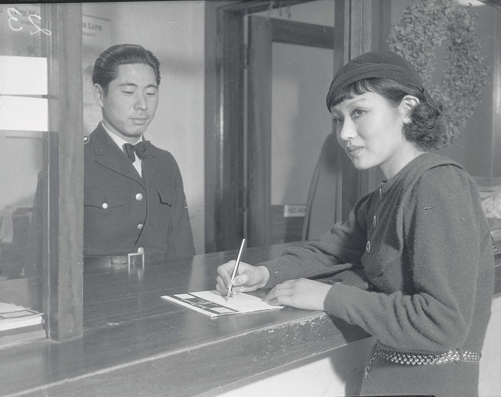 japanese actress toshia mori at telegraph window