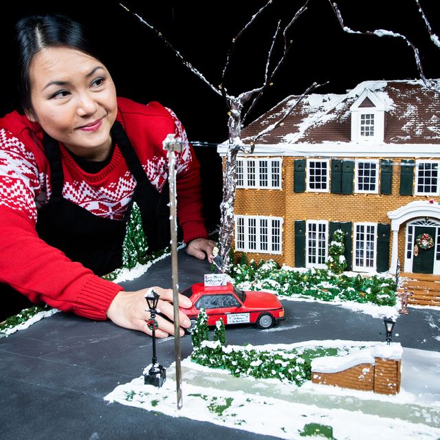 food artist michelle wibowo recreated the home alone house in gingerbread form