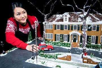 food artist michelle wibowo recreated the home alone house in gingerbread form