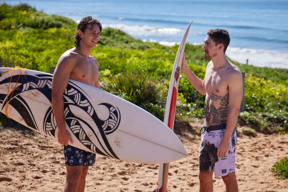 theo poulos and xander delaney in home and away