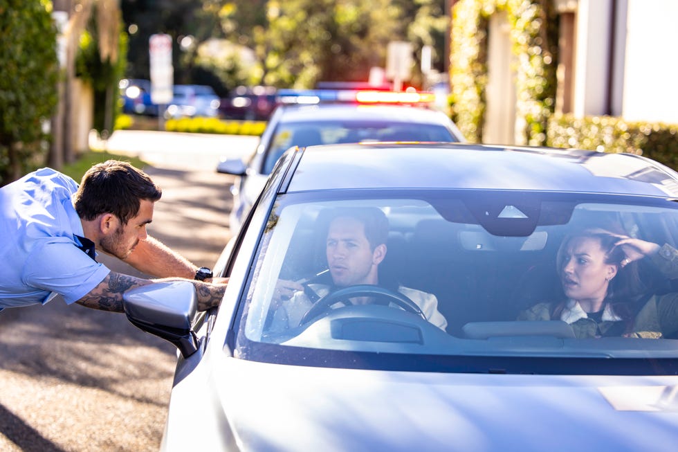 cash newman pulls over tim russell and eden fowler in tim's car in home and away