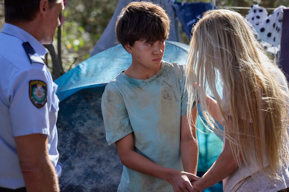 david langham, samantha luther and cohen luther in home and away
