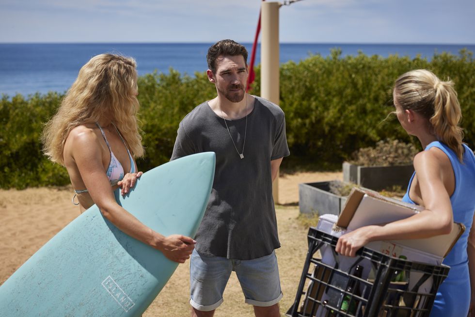 bree cameron, xander delaney and felicity newman in home and away