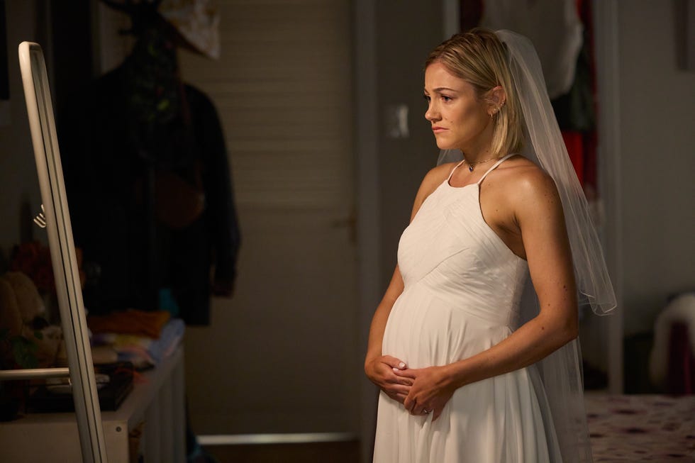 harper matheson in her wedding dress in home and away