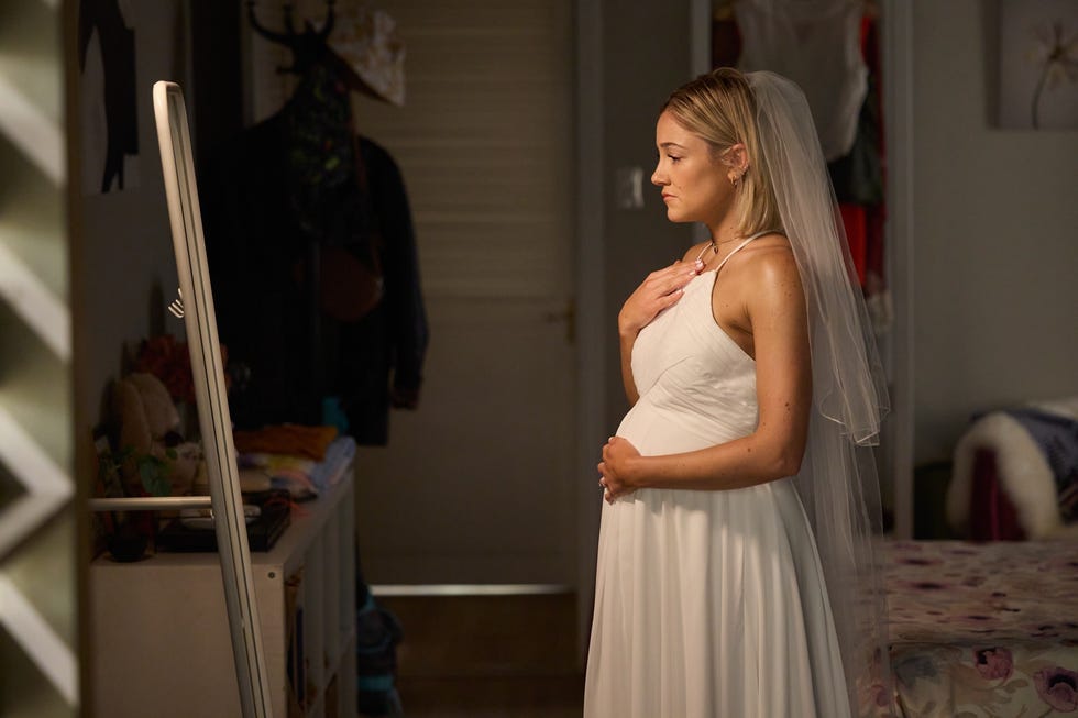 harper matheson in her wedding dress in home and away