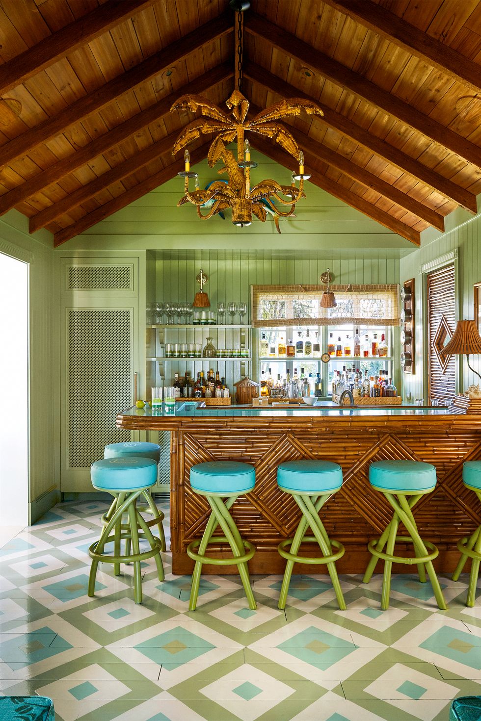 tropical home bar