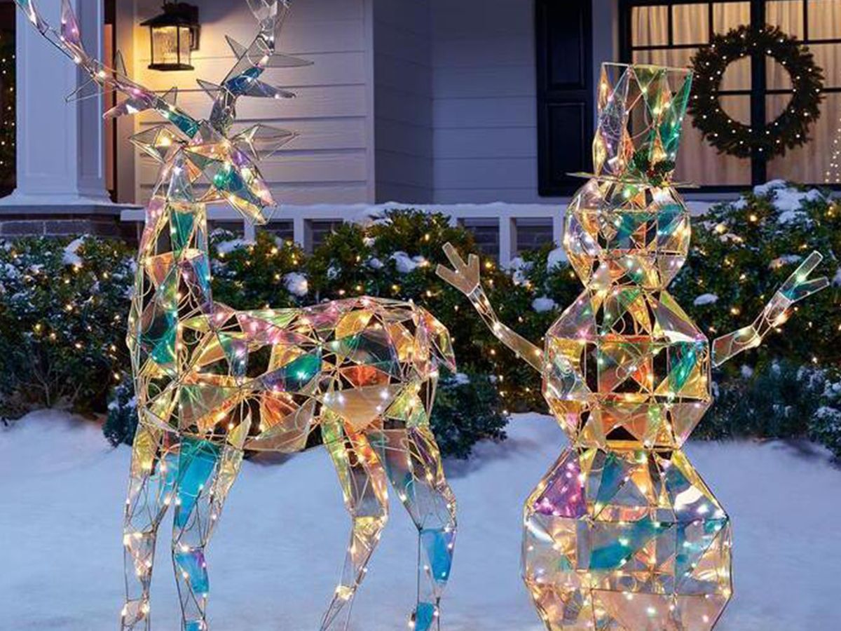 Home Depot Is Selling an Iridescent Reindeer and Snowman for a