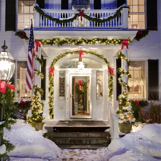 home entrance in snow