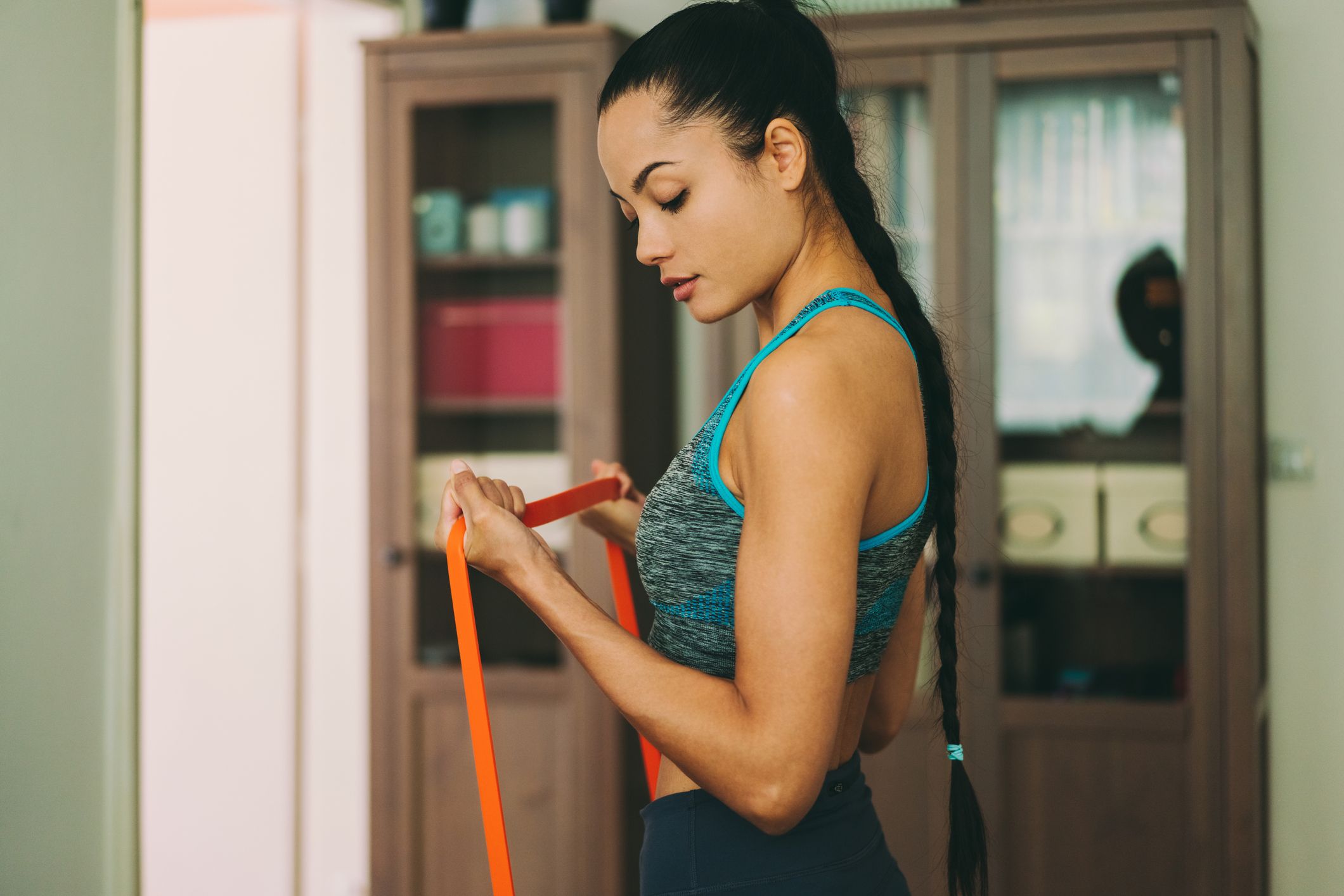 Long Resistance Band Exercises  At-Home Resistance Band Workout