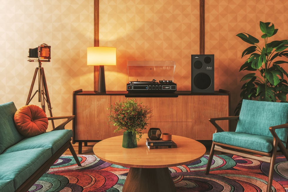 home interior with vintage furniture